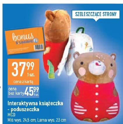 Interaktywna ksi膮偶eczka-poduszeczka lama 23 cm promocja