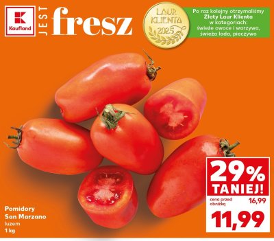Pomidory San Marzano luzem promocja w Kaufland