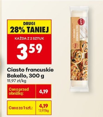 Ciasto francuskie Bakello, 300 g promocja w Biedronka