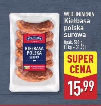 Kiełbasa polska surowa Wędliniarnia promocja w Aldi