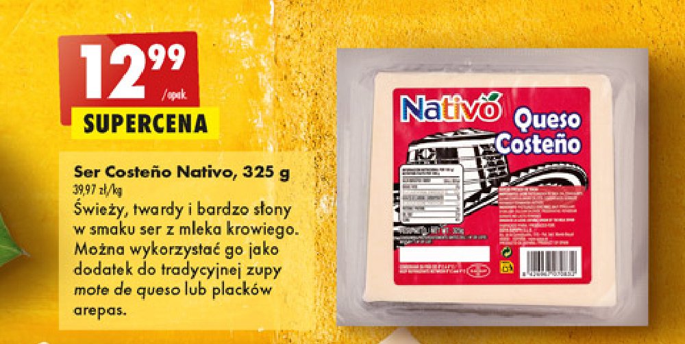 Ser queso costeno Nativo promocja