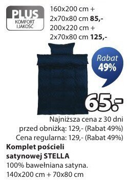 Komplet pościeli satynowej STELLA promocja w Jysk