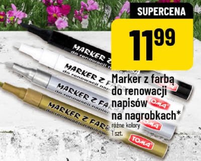 Marker z farbą do renowacji napisów na nagrobkach (różne kolory) promocja w POLOmarket