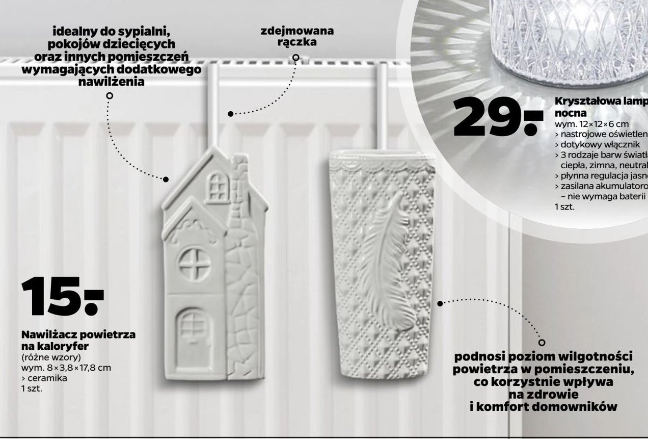 Nawilżacz ceramiczny na kaloryfer promocja w Netto