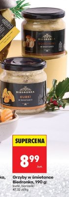 Grzyby w śmietance 190 g borowiki promocja w Biedronka