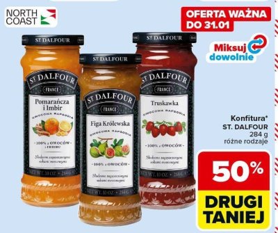 Konfitura St. Dalfour różne rodzaje promocja w Carrefour Market