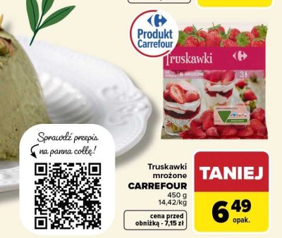 Truskawki mrożone  promocja w Carrefour Market