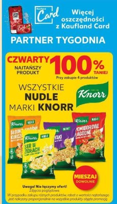 Wszystkie Nudle marki Knorr promocja w Kaufland