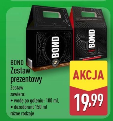 Zestaw prezentowy Bond żel do golenia 100 ml + dezodorant 150 ml promocja w Aldi