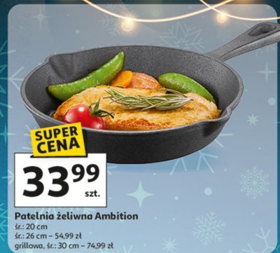Patelnia żeliwna Ambition promocja w Auchan