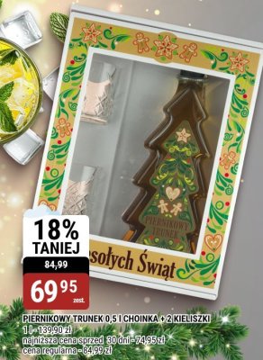 Piernikowy trunek 0,5l i choinka + 2 kieliszki promocja w bi1