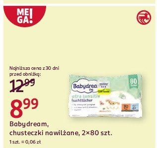 Chusteczki nawil偶ane extra sensitive Babydream promocja