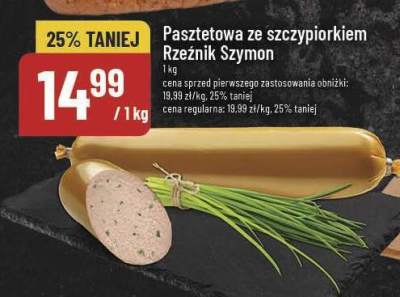 Pasztetowa ze szczypiórkiem Rzeźnik Szymon promocja w POLOmarket
