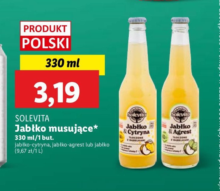 Napój jabłkowo-cytrynowy Solevita promocja