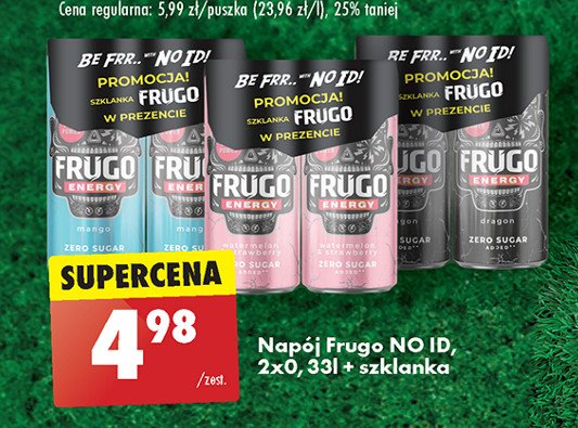 Napój dragon + szklanka Frugo promocja