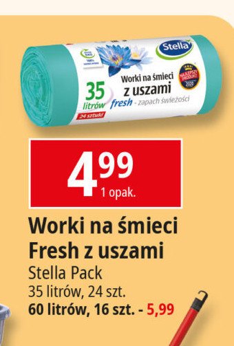 Worki na śmieci z uszami fresh 60 l Stella promocja