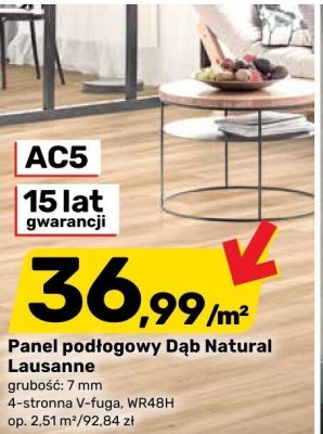 Panel podłogowy Dąb Natural Lausanne Bricomarche promocja w Bricomarche