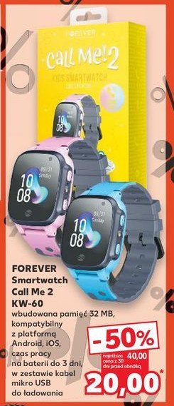 Smartwatch igo kw60 różowy Forever promocja
