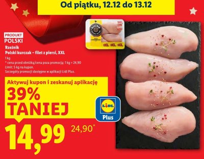 Filet z piersi kurczak Rzeźnik Polski XXL promocja w Lidl