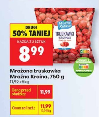 Mrożona truskawka Mrożna Kraina 750g promocja w Biedronka