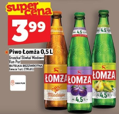 Piwo Łomża 0,5L promocja w TOPAZ