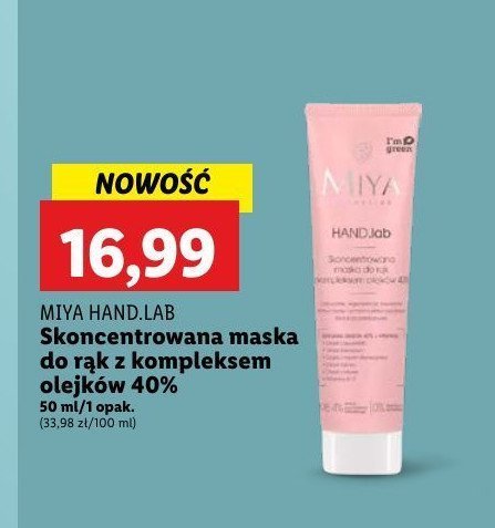 Maska do r膮k z kompleksem olejk贸w 40% Miya hand.lab Miya cosmetics promocja