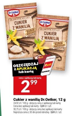 Cukier z wanilią Dr.Oetker, 12 g promocja w Twój Market