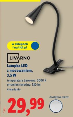 Lampka LED z mocowaniem Livarno, 3,5 W, 4 warianty promocja w Lidl
