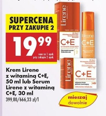 Serum roz艣wietlenie i wyg艂adzenie mikorkapsu艂ki witaminowe kwas hialuronowy LIRENE C+E PRO VITAMIN ENERGY promocja
