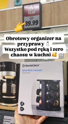 Organizer obrotowy na przyprawy Spice Rack Carousel SilverCrest promocja w Lidl