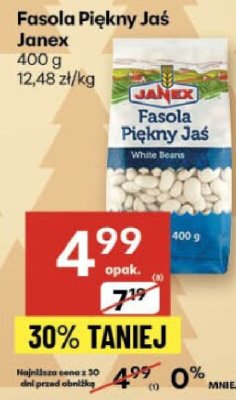 Fasola Piękny Jaś Janex promocja w Delikatesy Centrum