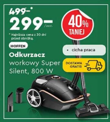 Odkurzacz workowy Super Silent HOFFEN, 800 W promocja w Biedronka