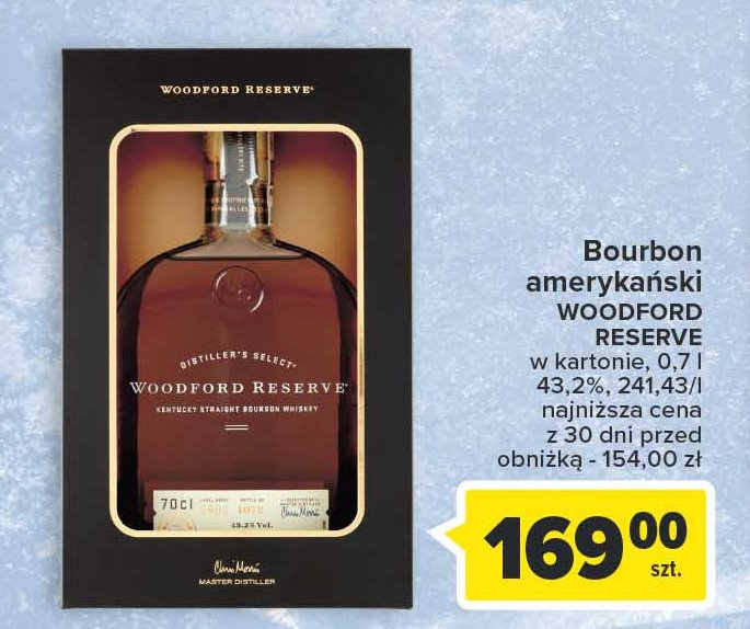 Bourbon karton WOODFORD RESERVE promocja