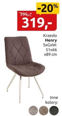Krzesło Henry promocja w Black Red White