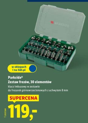 Zestaw frezów 30 elementów promocja w Lidl