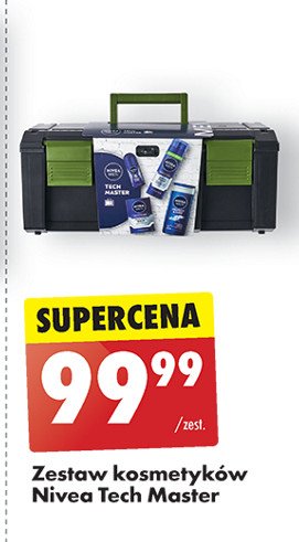 Zestaw w pudełku tech master żel pod prysznic 250ml + pianka do golenia 200ml + balsam po goleniu 100ml + antyperspirant w kulce 50 ml Nivea men zestaw promocja