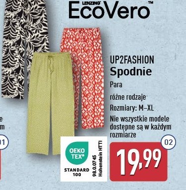 Spodnie damskie s-xl Up2fashion promocja w Aldi