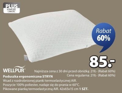 Poduszka ergonomiczna STRYN WELLPUR promocja w Jysk