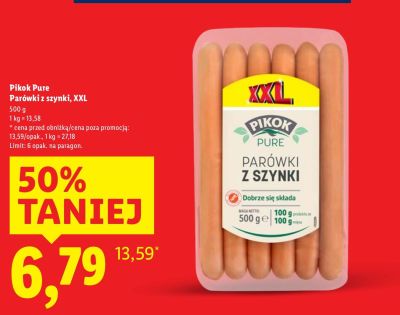 Parówki z szynki promocja w Lidl