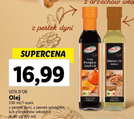 Olej nierafinowany z pestki dyni Vita corn promocja