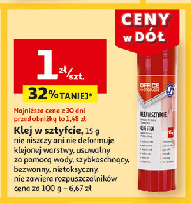 Klej w sztyfcie Office products promocja