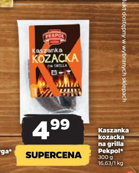 Kaszanka kozacka na grilla Pekpol promocja