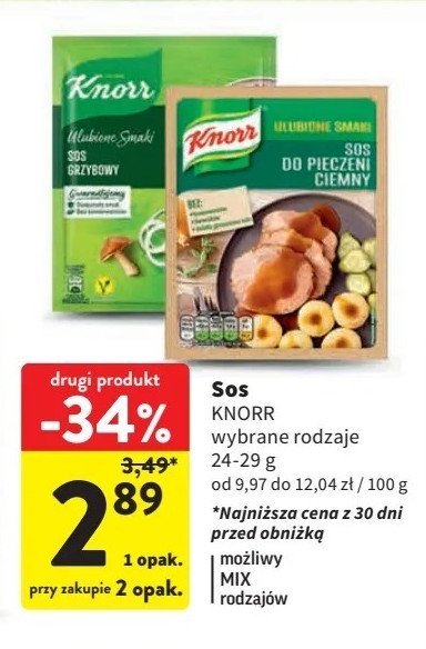 Sos grzybowy Knorr promocja