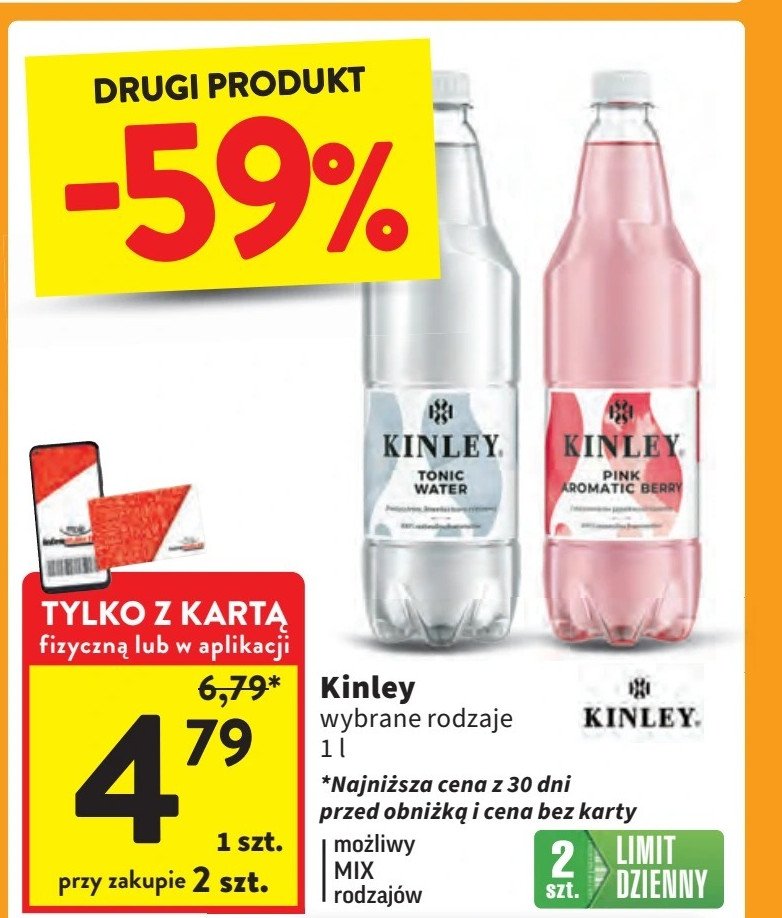 Napój bitter rose Kinley promocja