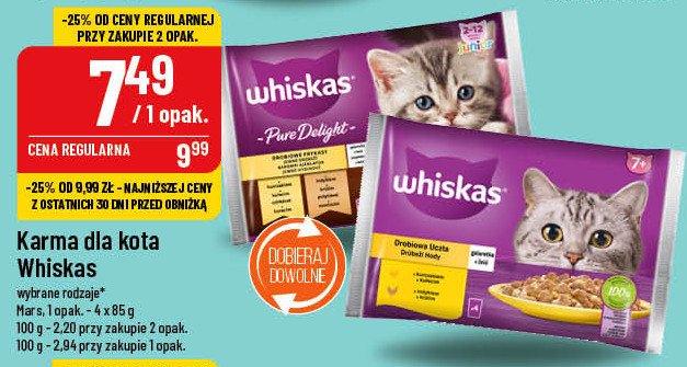 Karma dla kota drobiowa uczta Whiskas promocja