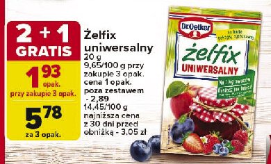 Żelfix uniwersalny Dr. oetker promocja w Carrefour