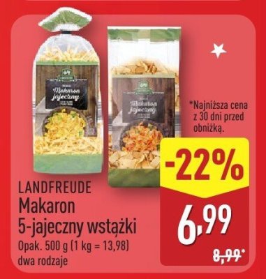 Makaron 5-jajeczny wstążki promocja w Aldi