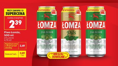 Piwo Łomża promocja w Biedronka