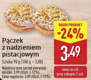 Pączek z nadzieniem pistacjowym promocja