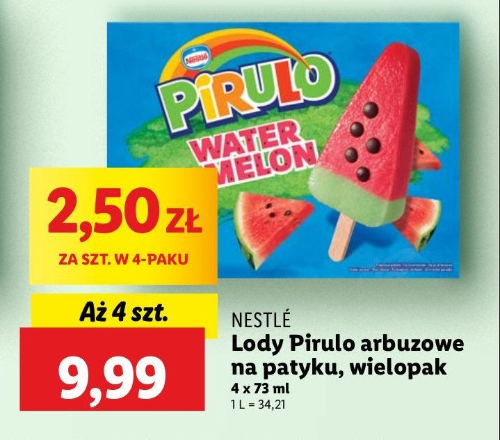 Lód Pirulo watermelon promocja w Lidl